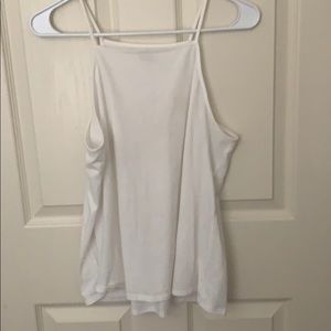 White tank top with racer back straps
